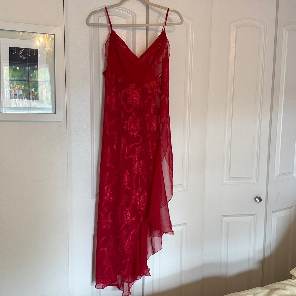 Victoria’s Secret Vintage Red Slip Midi Dress